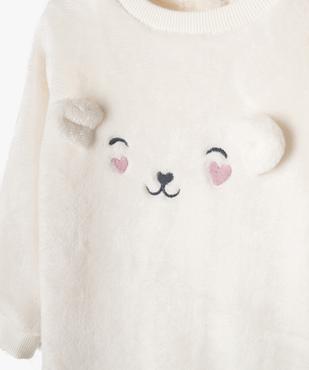 Sweat en maille peluche avec motif brodé bébé fille vue3 - GEMO(BEBE DEBT) - GEMO