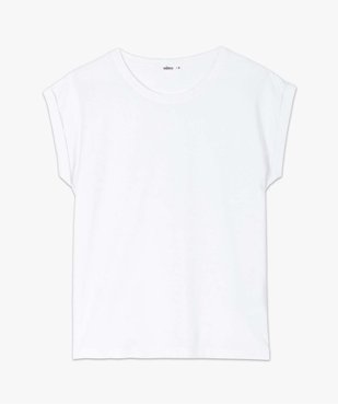 Tee-shirt à manches courtes et col rond femme  vue4 - GEMO(FEMME PAP) - GEMO