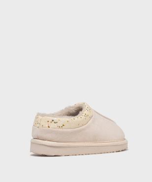 Chaussons en suédine avec doublure fourrure imitation fille vue4 - GEMO (ENFANT) - GEMO