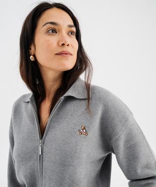 Gilet zippé col polo femme - LuluCastagnette vue1 - LULUCASTAGNETTE - GEMO