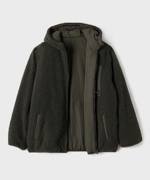 Blouson à capuche réversible avec matière déperlante et sherpa garçon vue2 - GEMO (JUNIOR) - GEMO