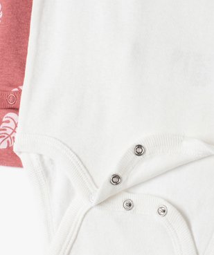 Body bébé à bretelles et motifs 100% coton biologique (lot de 3) vue2 - GEMO 4G BEBE - GEMO