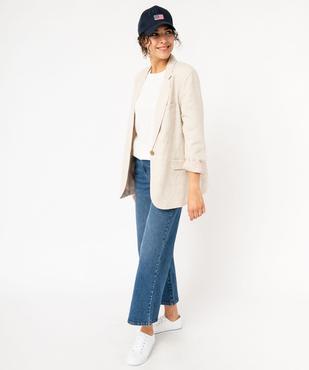 Veste de tailleur en lin chiné femme - LuluCastagnette vue6 - LULUCASTAGNETTE - GEMO