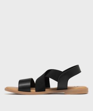 Sandales femme à talon plat et brides élastiques unies  vue9 - VALENTINA BALDA - GEMO