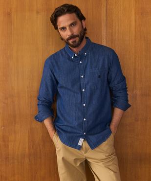 Chemise en coton façon denim homme - LuluCastagnette vue1 - LULUCASTAGNETTE - GEMO