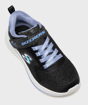 Baskets à scratch en toile pailletée Wave 92 fille - Skechers  vue5 - SKECHERS - GEMO