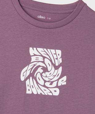 Tee-shirt manches courtes à motif estival garçon vue2 - GEMO (JUNIOR) - GEMO