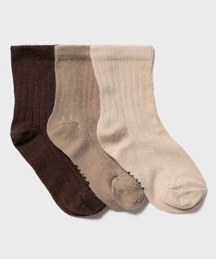 Chaussettes tige haute en maille côtelée bébé garçon (lot de 3) vue1 - GEMO 4G BEBE - GEMO