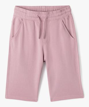 Bermuda en maille intérieur bouclette garçon  vue5 - GEMO (JUNIOR) - GEMO