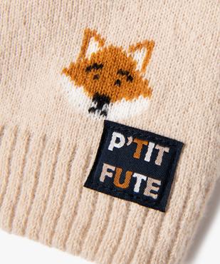 Bonnet à pompon à motifs renards bébé vue2 - GEMO(BEBE DEBT) - GEMO