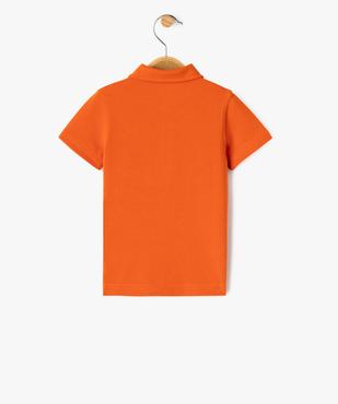 Polo manches courtes avec col zippé bébé garçon vue3 - GEMO 4G BEBE - GEMO
