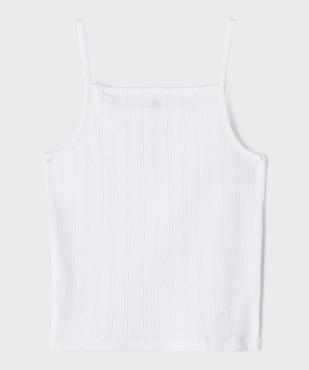 Débardeur à fines bretelles en maille pointelle fille vue3 - GEMO 4G FILLE - GEMO