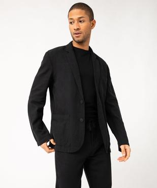 Veste de costume homme en lin mélangé vue2 - GEMO 4G HOMME - GEMO