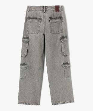 Jean cargo wide leg en denim délavé fille - Camps United vue4 - CAMPS - GEMO