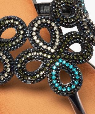 Sandales femme à entre-doigts ajourées à strass vue6 - GEMO (CASUAL) - GEMO