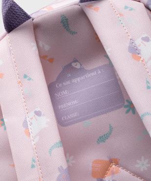 Sac à dos en toile motifs chats fille vue3 - GEMO (ACCESS) - GEMO