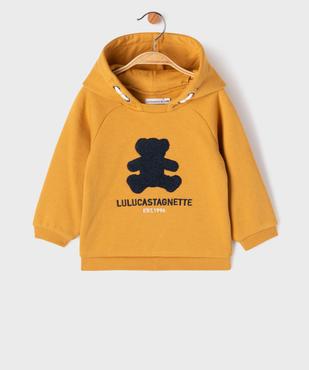 Sweat à capuche avec motif ourson bébé garçon - LuluCastagnette vue1 - LULU CASTAGNETTE GEMO FOR GOOD - GEMO