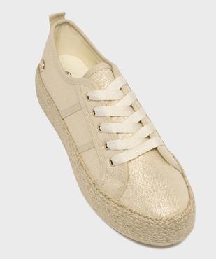 Baskets en toile à semelle plateforme en corde femme - LuluCastagnette vue5 - LULUCASTAGNETTE - GEMO