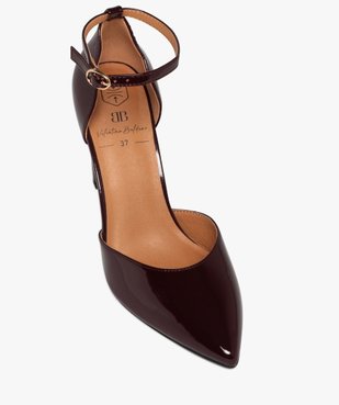 Escarpins femme vernis à talon haut et bout pointu  vue5 - GEMO(URBAIN) - GEMO