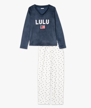 Pyjama en velours femme - LuluCastagnette vue4 - LULUCASTAGNETTE - GEMO