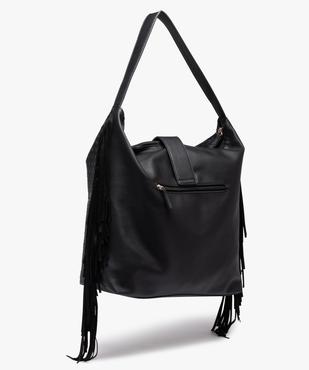 Sac femme forme cabas avec franges sur les côtés vue2 - GEMO (ACCESS) - GEMO