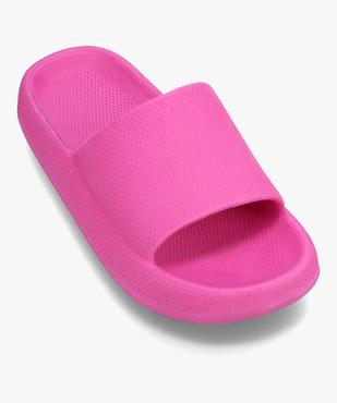 Mules de piscine femme unies à semelle plateforme vue5 - GEMO (PLAGE) - GEMO