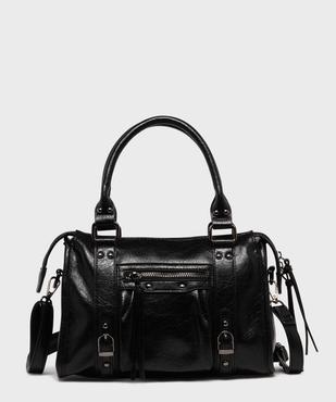 Sac à main verni mat à clous et bandoulière amovible femme vue1 - GEMO (ACCESS) - GEMO