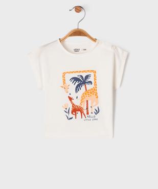 Tee-shirt manches ultra courtes coupe large avec motif bébé fille vue1 - GEMO 4G BEBE - GEMO