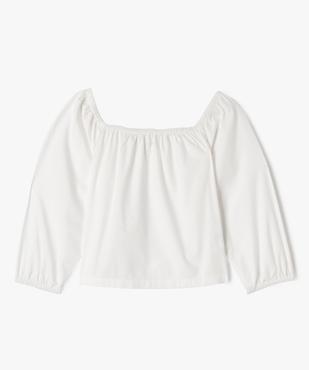 Blouse manches longues avec col Bardot fille vue3 - GEMO (JUNIOR) - GEMO