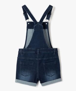 Salopette fille en jean coupe courte vue4 - GEMO (ENFANT) - GEMO