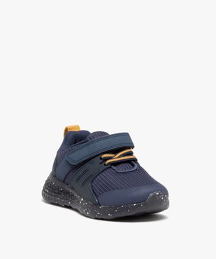 Baskets garçon jogger unies en mesh vue2 - GEMO 4G GARCON - GEMO