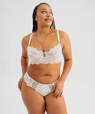 Soutien-gorge emboitant en dentelle femme grande taille vue3 - GEMO(HOMWR FEM) - GEMO
