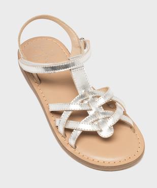 Sandales en cuir avec bride à scratch fille - Lovely Wings vue5 - LOVELY WINGS GEMO FOR GOOD - GEMO