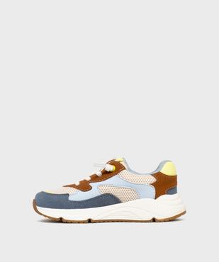Baskets basses multimatières avec lacets élastiques garçon - 5 MILES vue3 - 5 MILES - GEMO