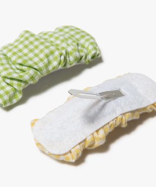 Barrettes pour les cheveux fille à motif vichy (lot de 2) vue2 - GEMO (ACCESS) - GEMO