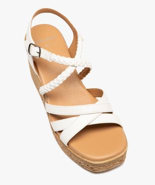 Sandales à brides avec semelle plateforme aspect corde femme - Valentina Baldano vue6 - VALENTINA BALDA - GEMO