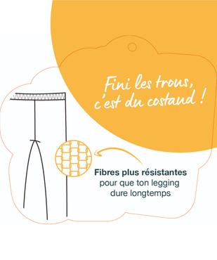 Legging long uni résistant en coton stretch fille vue2 - GEMO (ENFANT) - GEMO