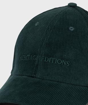 Casquette baseball en velours côtelée femme vue3 - GEMO (ACCESS) - GEMO