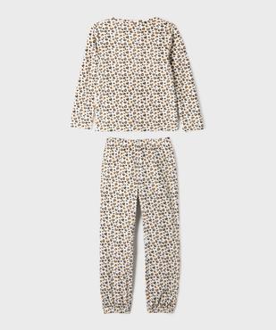 Pyjama en velours à motif léopard fille vue4 - GEMO 4G FILLE - GEMO