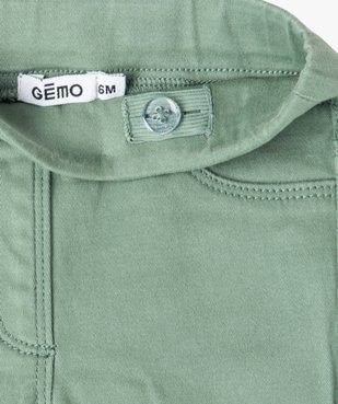 Pantalon bébé fille slim uni à taille élastiquée vue2 - GEMO 4G BEBE - GEMO