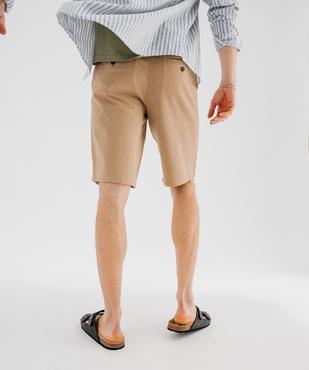 Bermuda chino coupe regular en coton stretch homme vue3 - GEMO 4G HOMME - GEMO