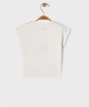 Tee-shirt manches courtes avec motifs brodés bébé fille vue4 - GEMO 4G BEBE - GEMO