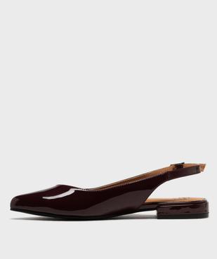 Escarpins slingback à bout pointu et talon plat femme - Follow Me vue3 - FOLLOW ME - GEMO