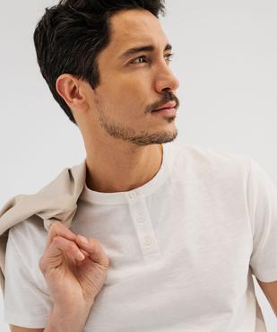 Tee-shirt manches courtes col tunisien homme vue2 - GEMO (HOMME) - GEMO