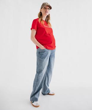 Jean de grossesse wide leg en denim délavé vue6 - GEMO 4G MATERN - GEMO