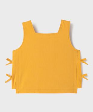Blouse sans manches avec noeuds sur les côtés fille vue3 - GEMO 4G FILLE - GEMO