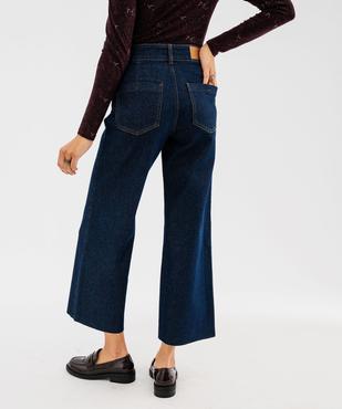 Jean wide leg cropped en denim brut femme vue7 - GEMO 4G FEMME - GEMO