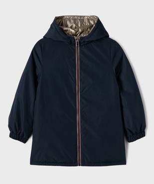 Manteau à capuche déperlant réversible fille vue4 - GEMO 4G FILLE - GEMO