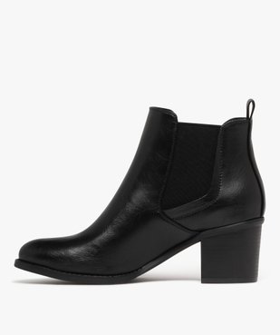 Boots femme unies à talon moyen style Chelsea vue4 - VALENTINA BALDA - GEMO