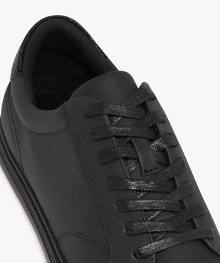 Baskets homme unies en suédine avec surpiqûres et à semelle fine vue7 - GEMO (CASUAL) - GEMO